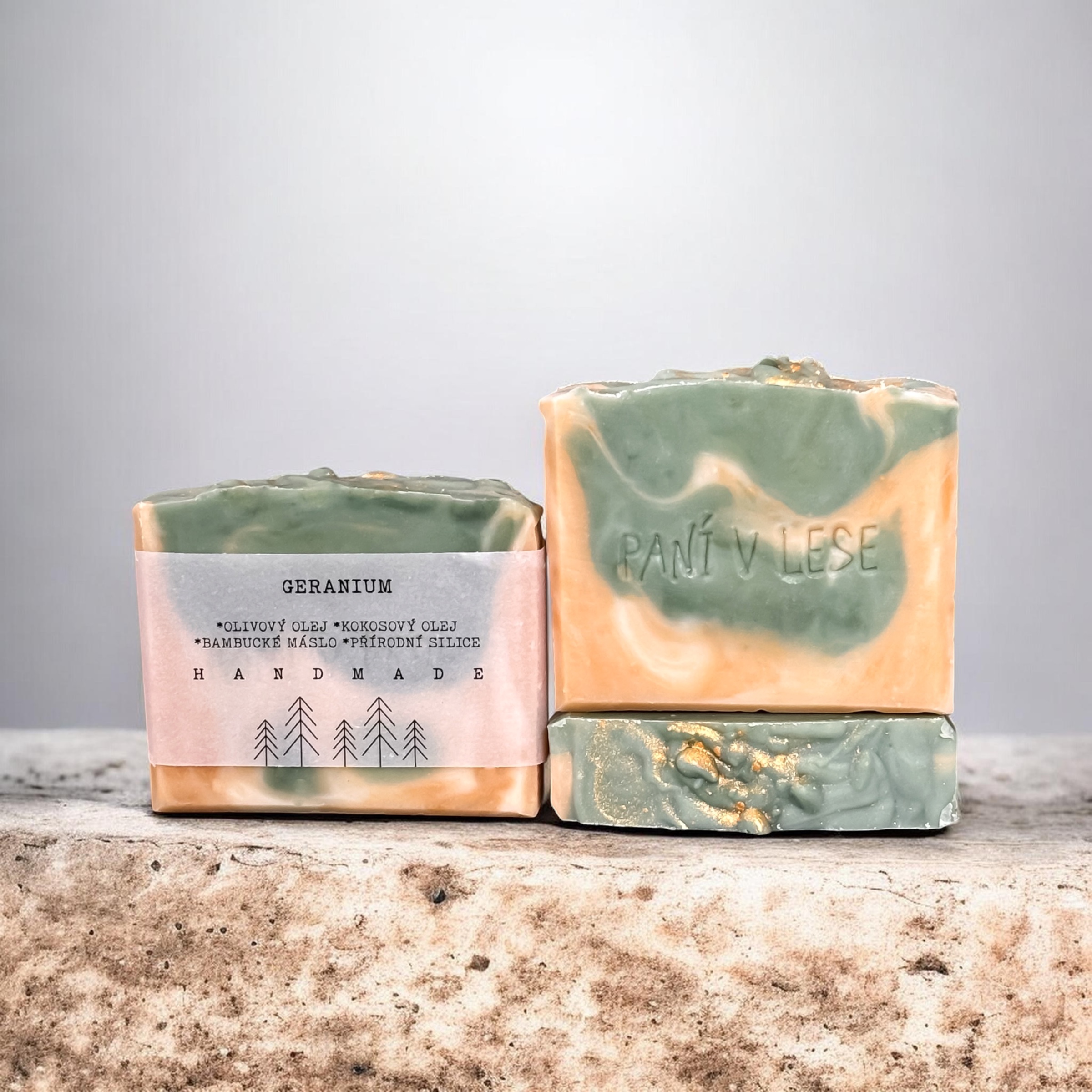 Designová kostka Geranium 120 g