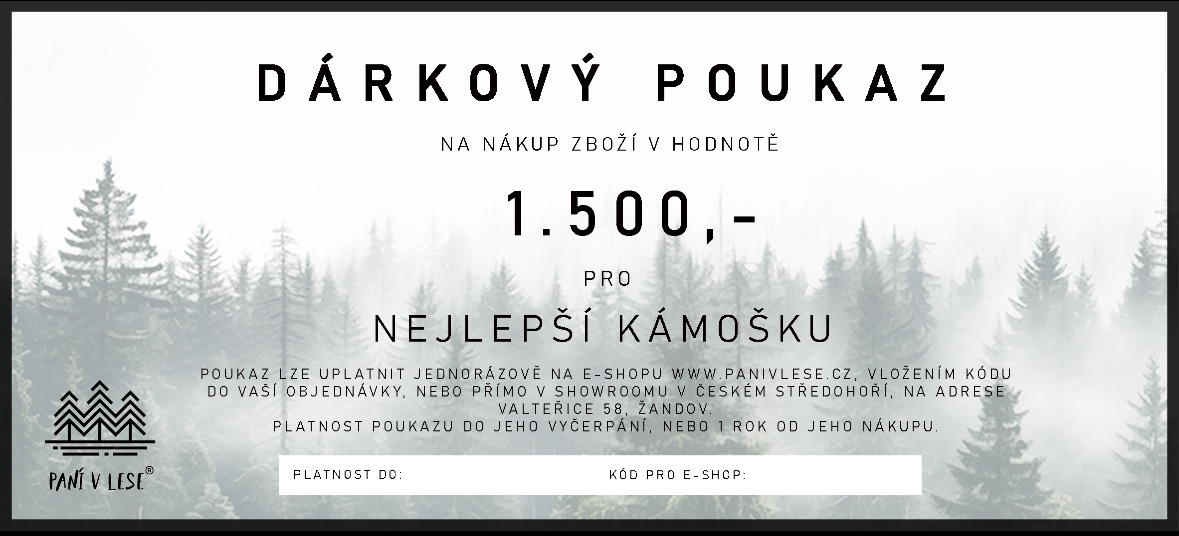Dárkový poukaz v hodnotě 1.500,-