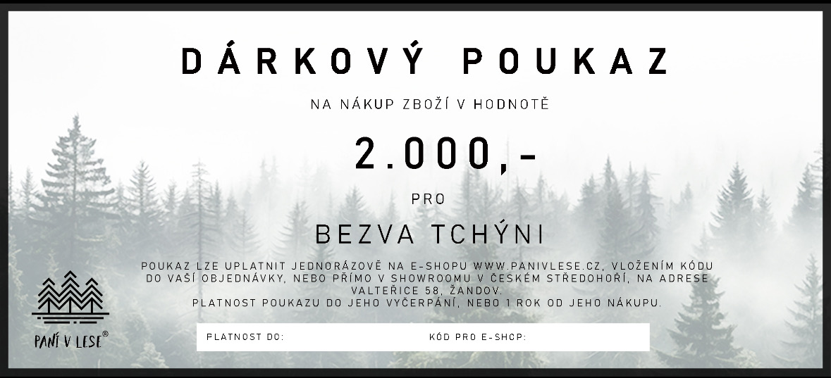 Dárkový poukaz v hodnotě 2.000,-